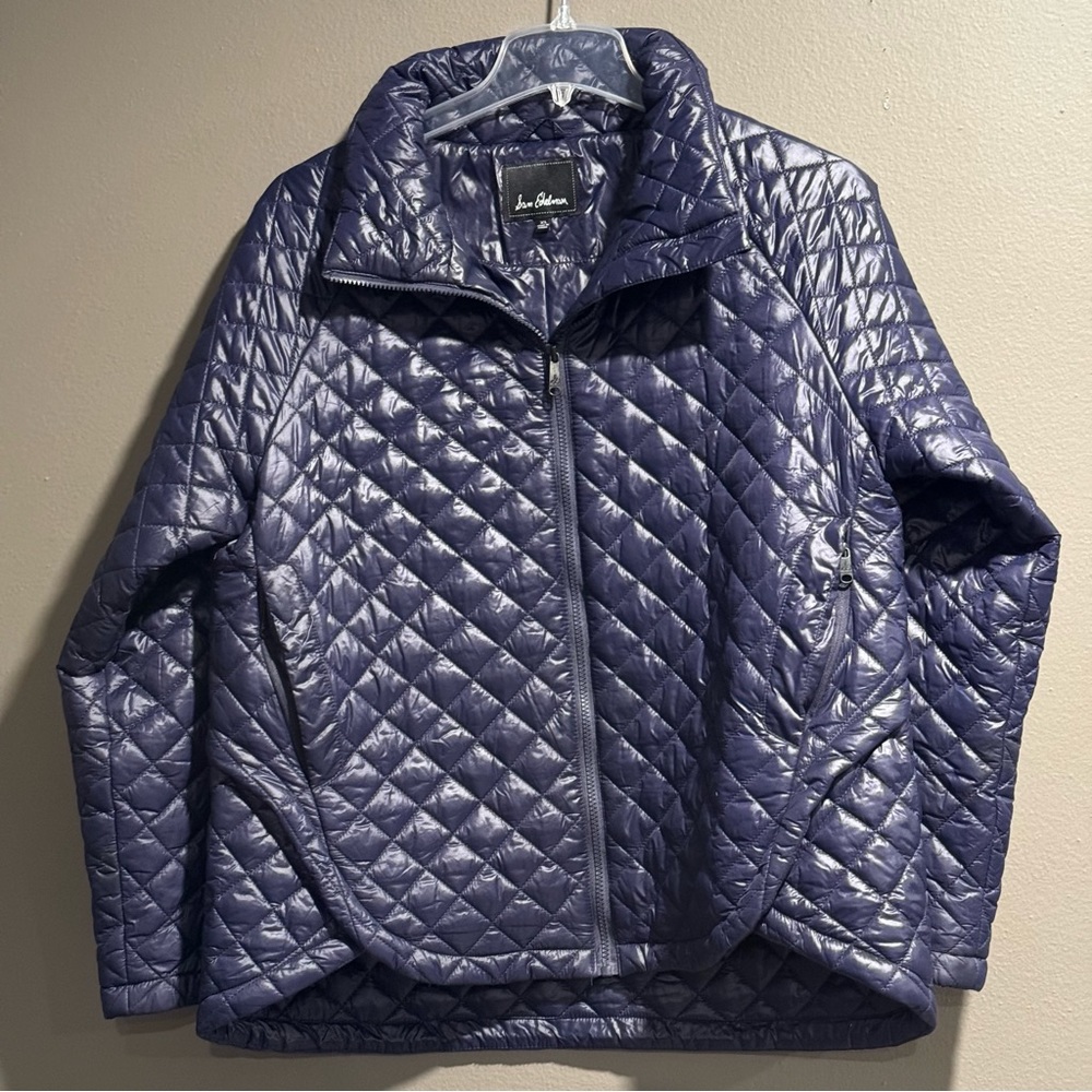 Sam Edelman Short Quilted Center Front Zip Up Jacket Size XL